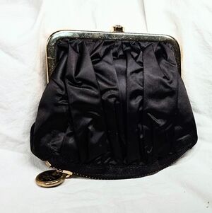 Henri Bendel Black Satin Small Purse